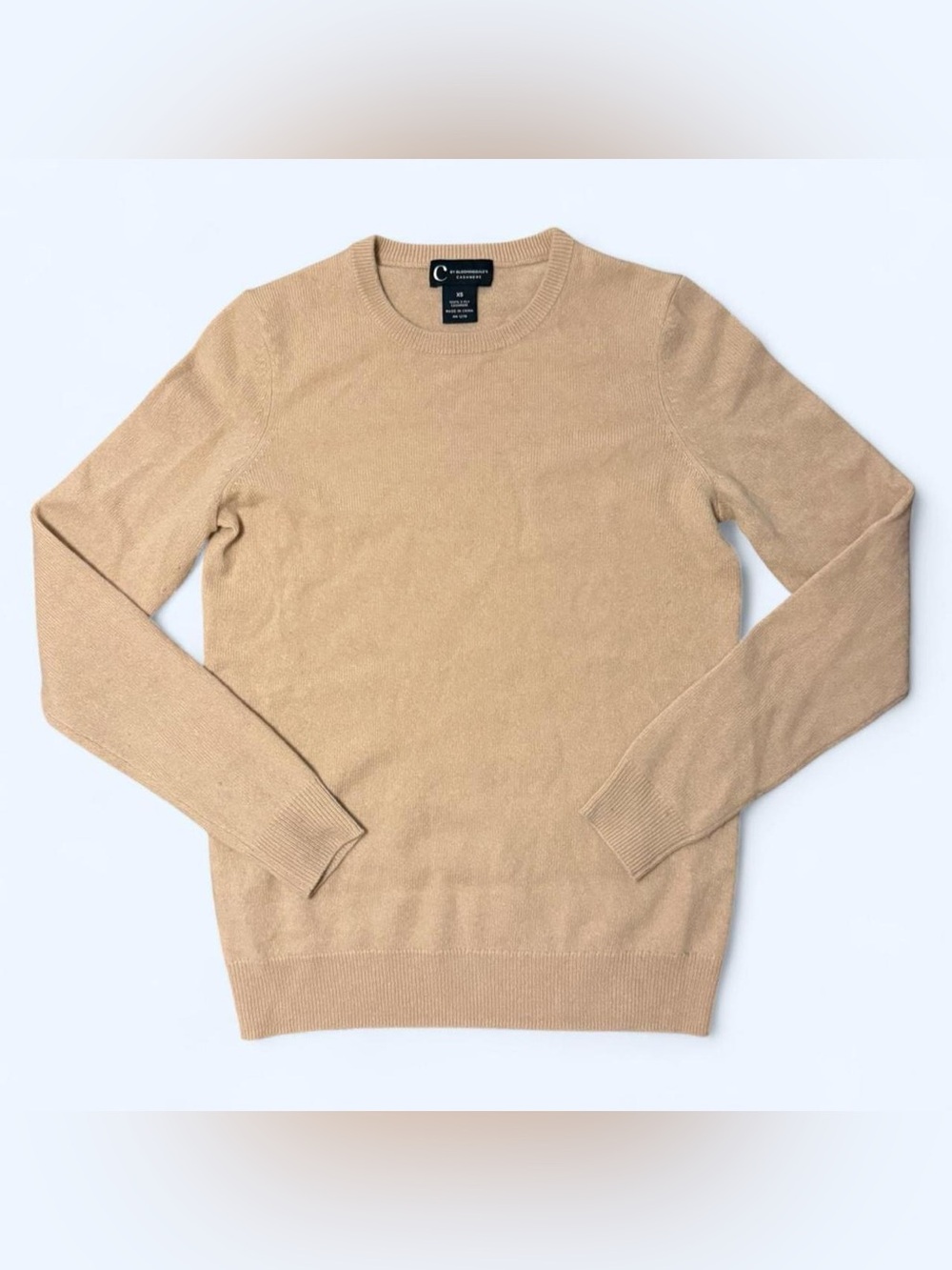 Bloomingdale's Men's Beige Crewneck Sweater